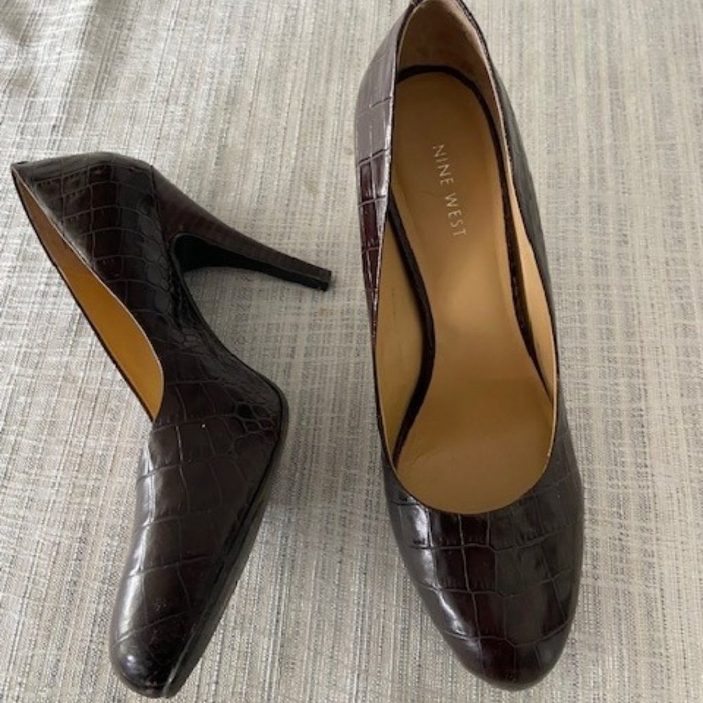 Nine West, Brown leather heels